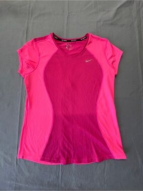 Nike Women's Bright Pink Short Sleeve Dri-FIT Tee g14